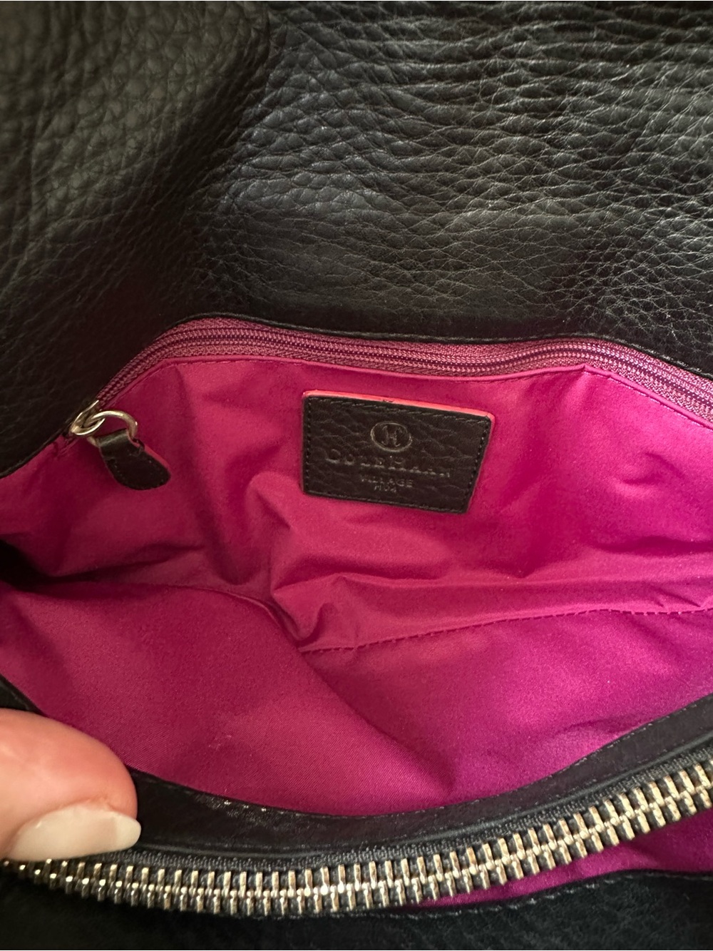 Cole Haan Navy Leather Shoulder Bag - Picture 14 of 16